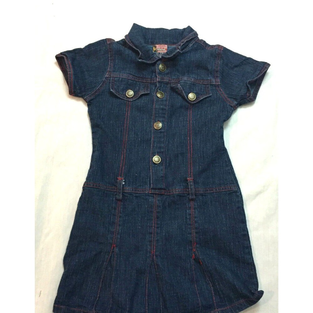 2B REAL GIRLS JEANS DRESS SIZE 7/8